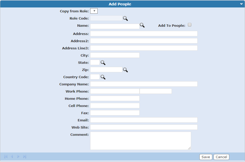 People Panel Fields