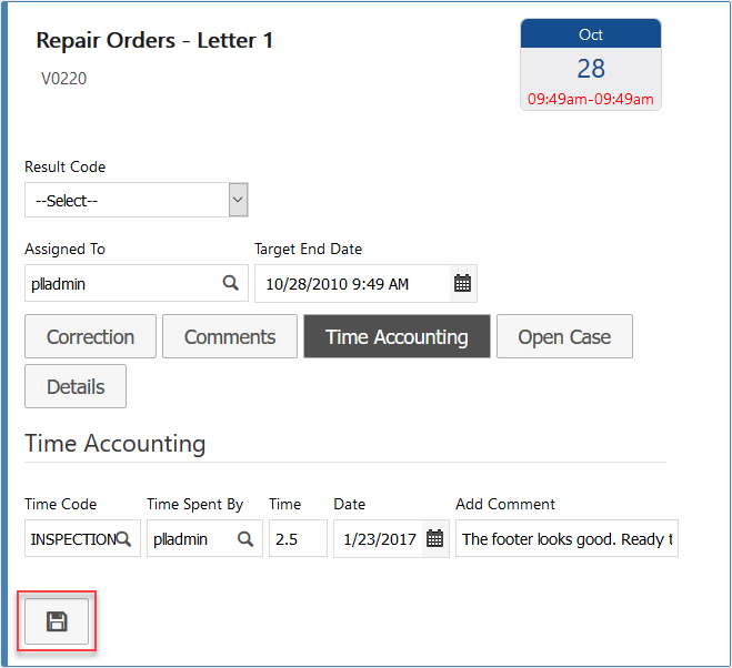 Task Manager Time Accounting Save